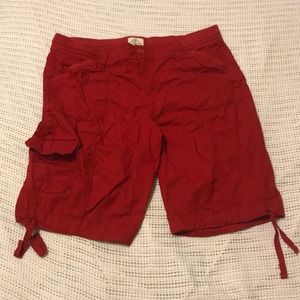 St Johns Bay Red Shorts Womens 14